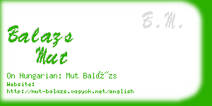 balazs mut business card